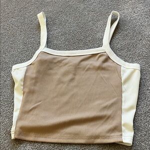 Stylish Brown and Cream Women's Top